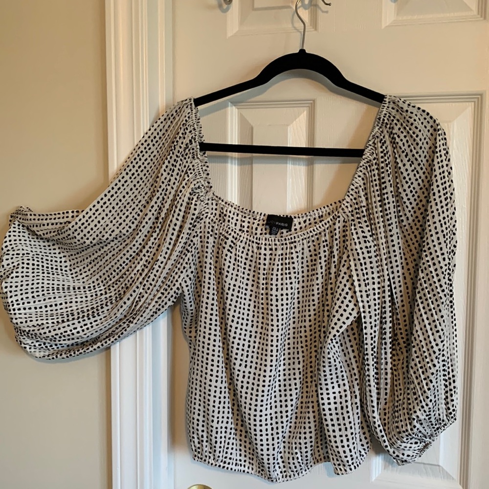 Lucy Paris black and white blouse